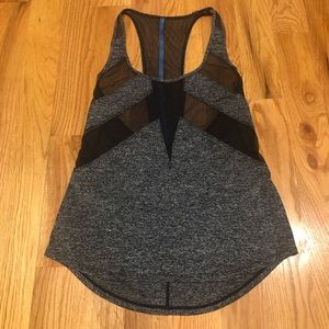 Lululemon • grey mesh workout tank sz 6
